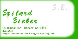 szilard bieber business card