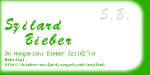 szilard bieber business card